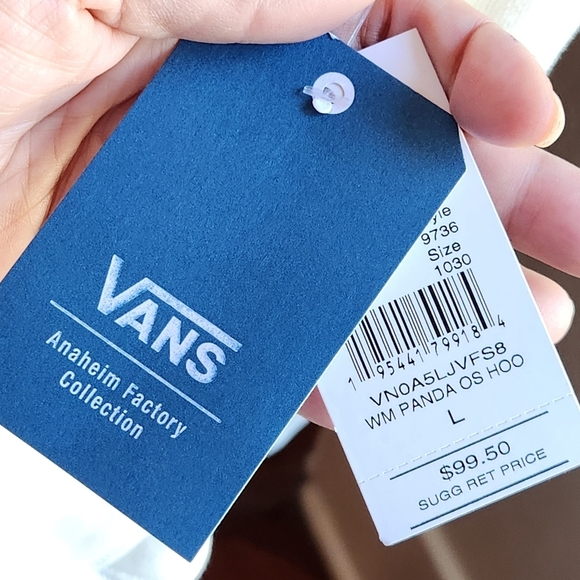 VANS Women's Panda Swearshirt Hoodie Size Large New With Tags - Picture 6 of 7